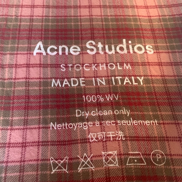 COPY - Acne studio Checked logo scarf pale pink - Picture 5 of 8